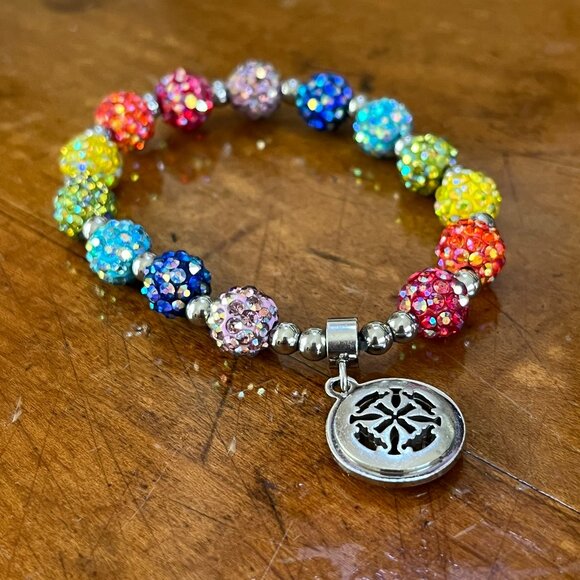 Rustic Cuff Emerson Rainbow Pave Rhinestone Stretch Bracelet - Picture 1 of 2